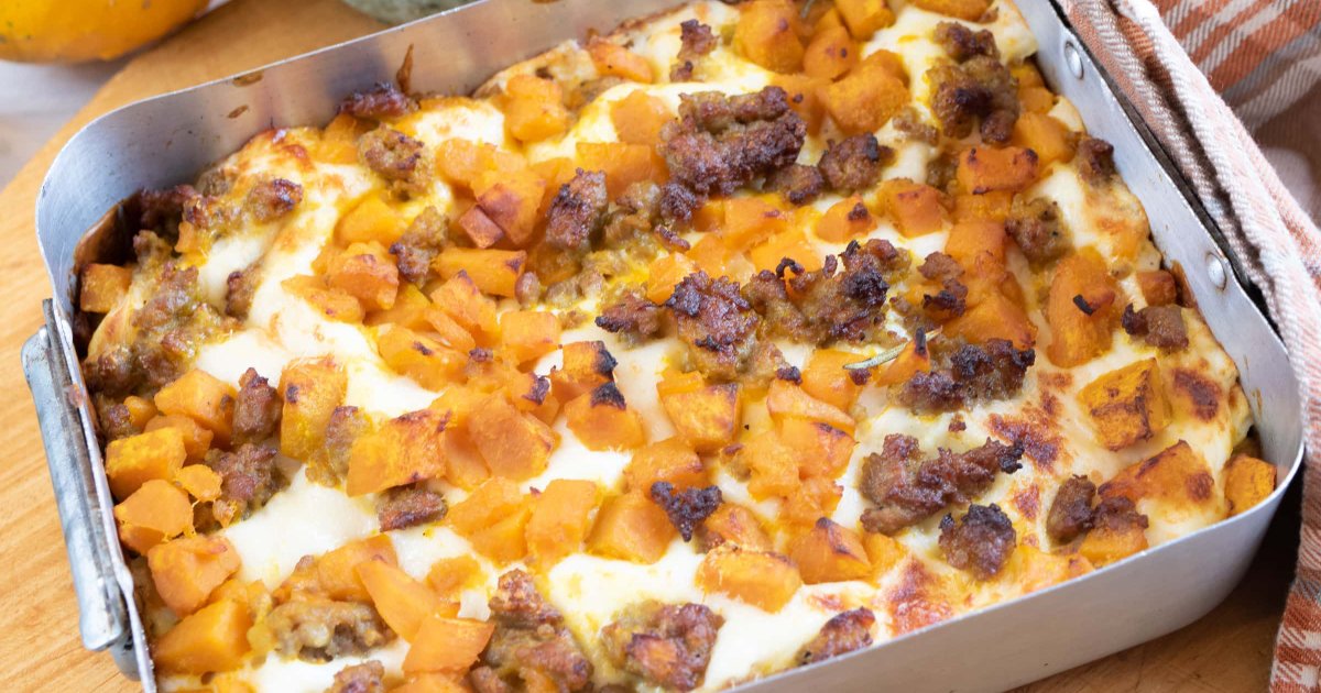 Recipe Pumpkin and Italian Sausage Lasagna - The Recipes Club