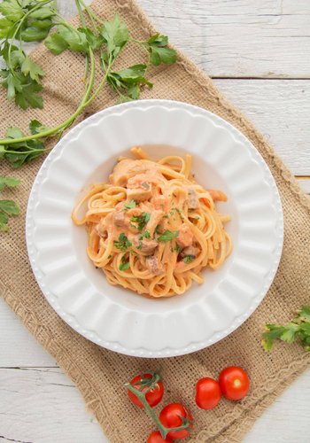 Recipe Creamy Tomato Mushroom Pasta