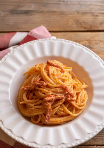 Recipe Pasta del Maresciallo, Creamy Tomato Sauce & Bacon Pasta