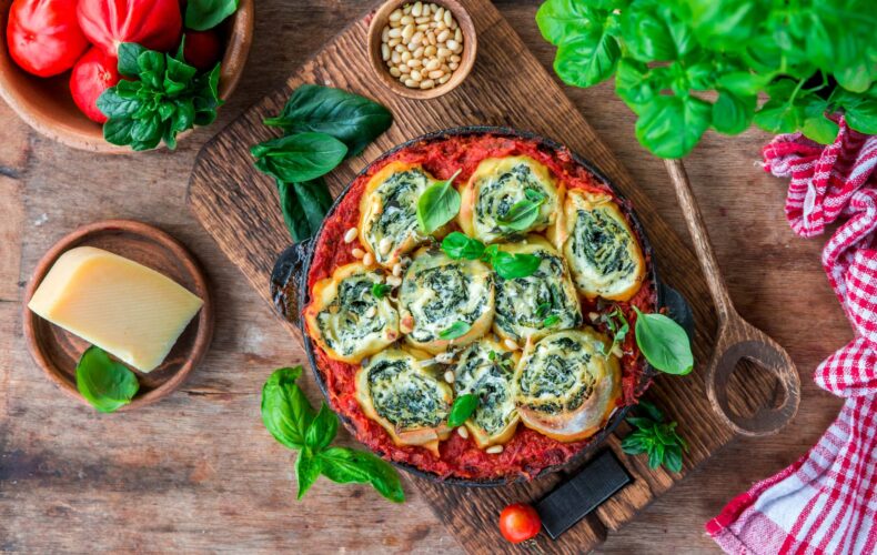 Spinach and Ricotta Lasagna Rolls, The Authentic Italian Recipe