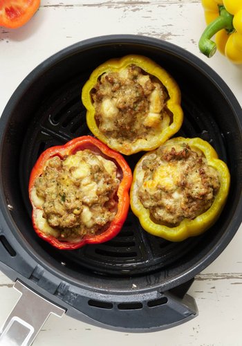 Recipe Air Fryer Stuffed Peppers, Italian Style