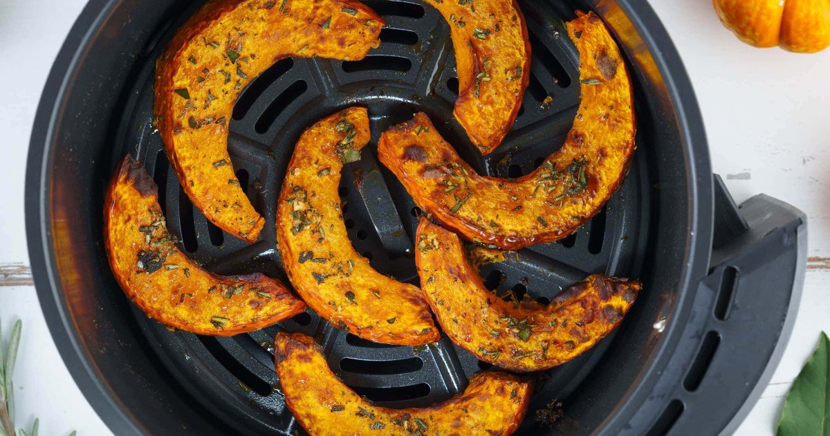 Recipe Air Fryer Roasted Pumpkin - The Recipes Club