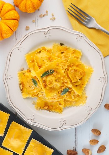Recipe Pumpkin and Almond Ravioli
