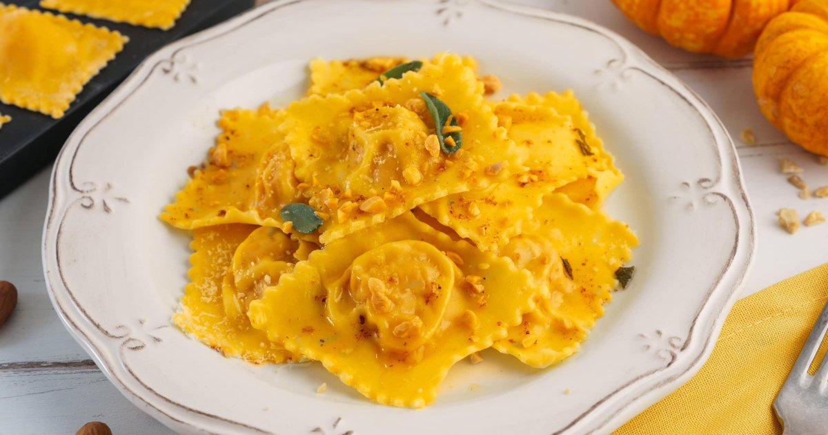 Recipe Pumpkin and Almond Ravioli - The Recipes Club