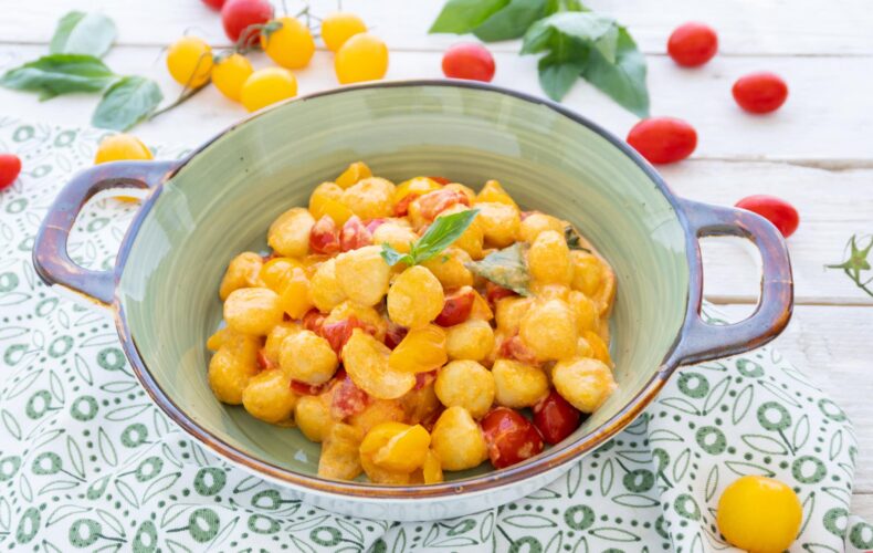 Creamy Gnocchi with Cherry Tomatoes