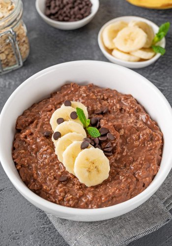 Recipe Healthy Banana and Cocoa Oatmeal Porridge