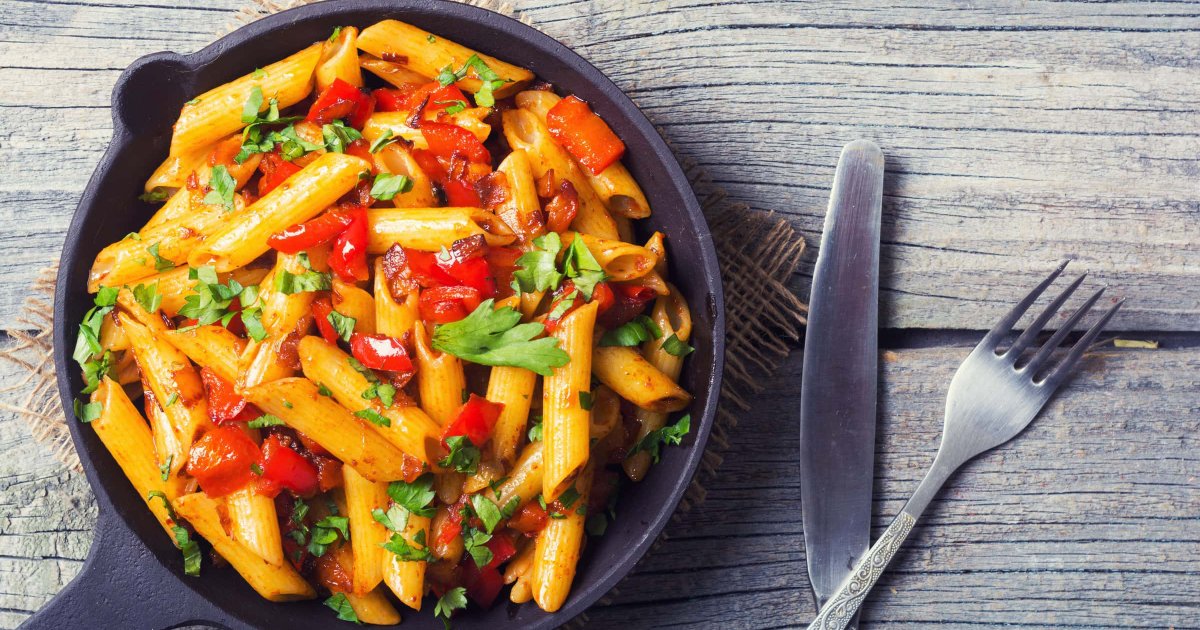 Recipe Penne with Bell Peppers - The Recipes Club