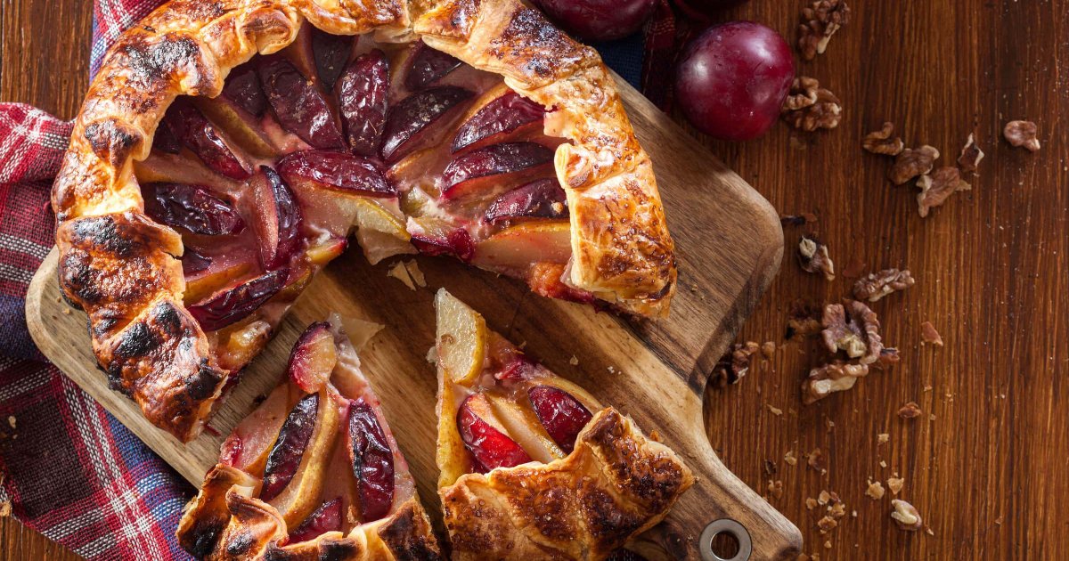 Recipe Plum and Pear Galette - The Recipes Club