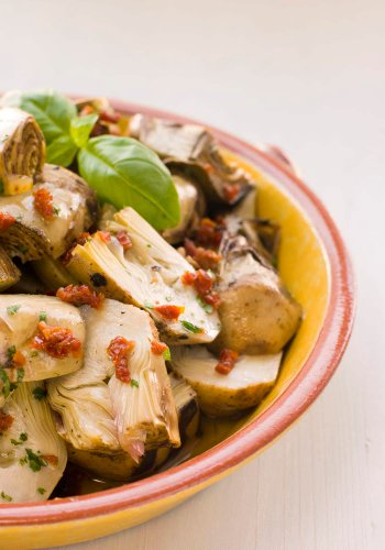 Recipe Sautéed Artichokes with Sun-dried Tomatoes