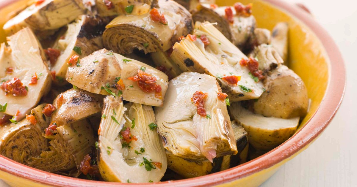 Recipe Sautéed Artichokes with Sun-dried Tomatoes - The Recipes Club