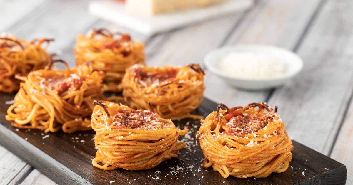 Recipe Baked Spaghetti Nests - The Recipes Club
