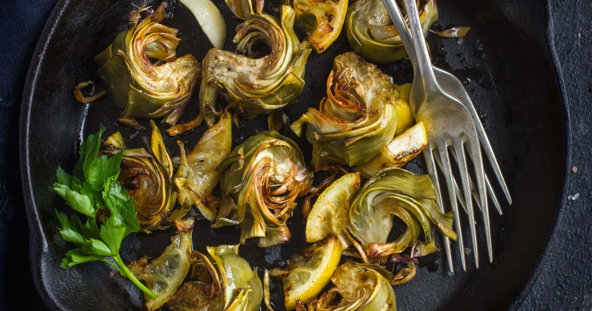 Recipe Garlic Artichokes - The Recipes Club