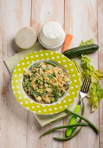 Recipe Linguine with Ricotta and Mixed Vegetables
