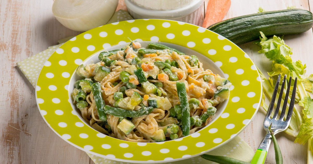 Recipe Linguine with Ricotta and Mixed Vegetables - The Recipes Club