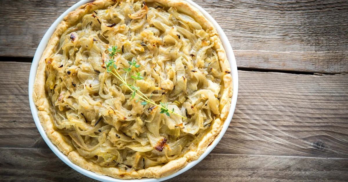 Recipe Savory Onion Tart, the Authentic Italian Recipe - The Recipes Club