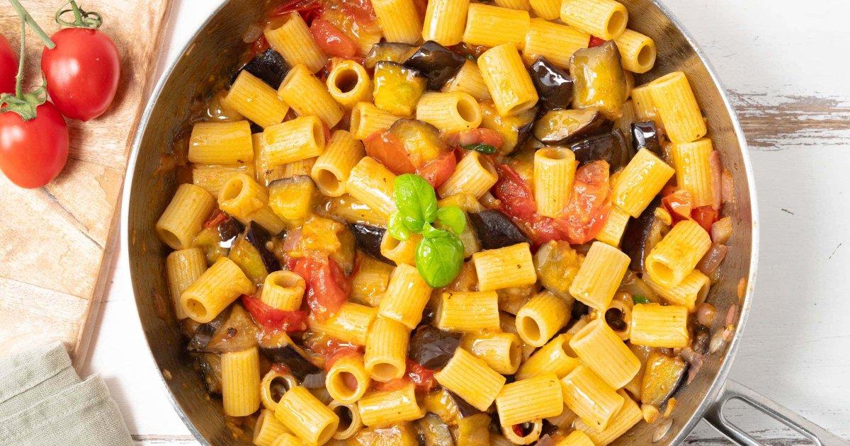 Recipe Easy Cherry Tomato Eggplant Pasta - The Recipes Club