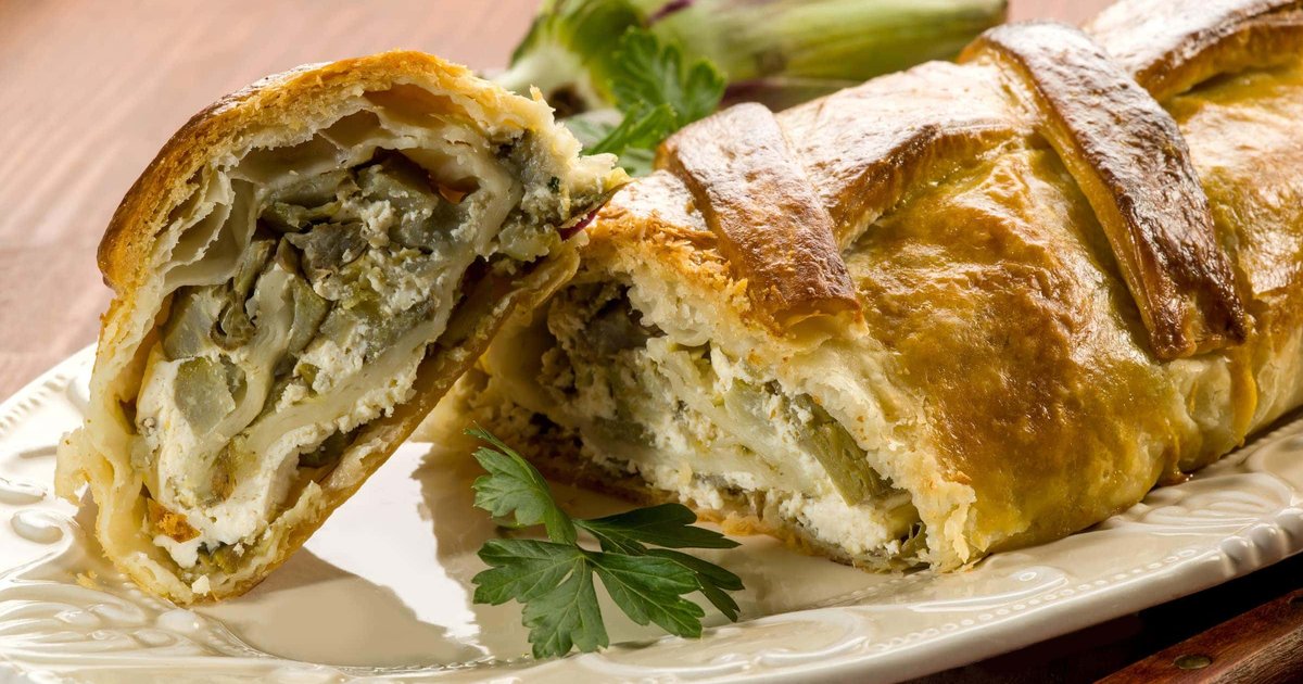 Recipe Savory Artichoke Strudel, Italian Recipe - The Recipes Club