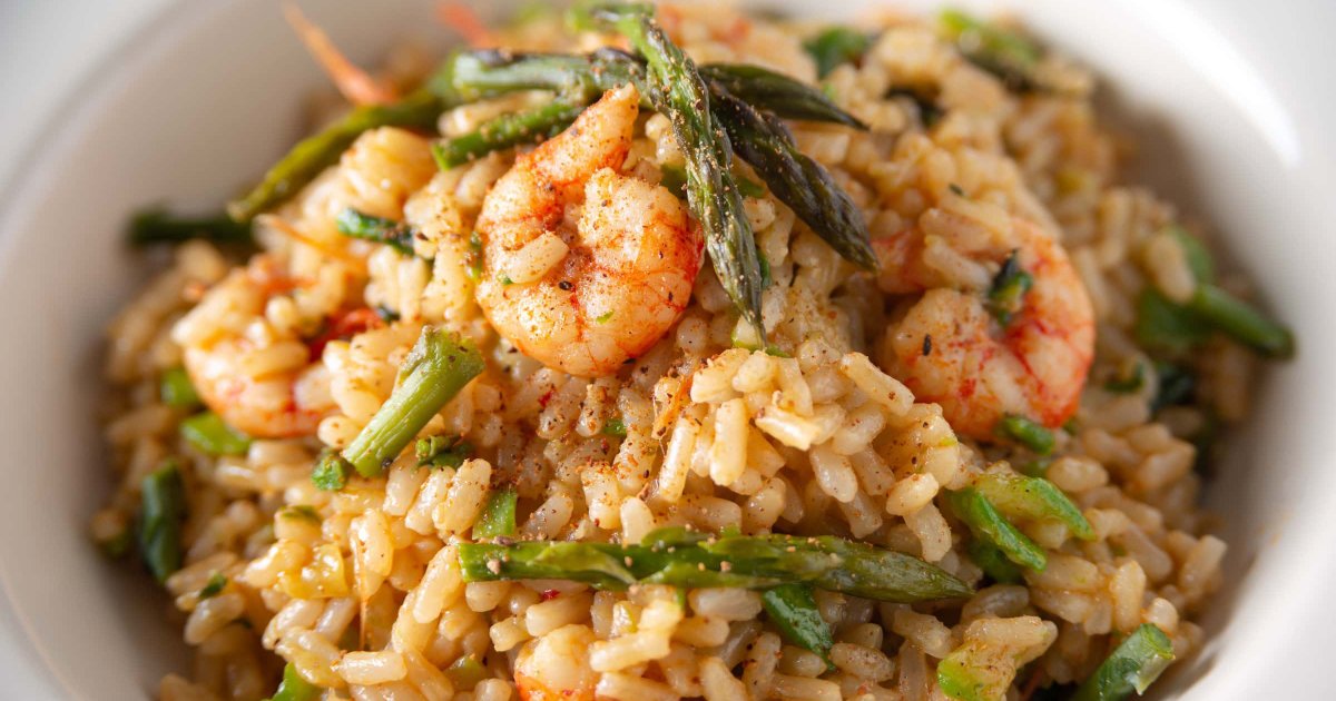 Recipe Shrimp and Asparagus Risotto - The Recipes Club