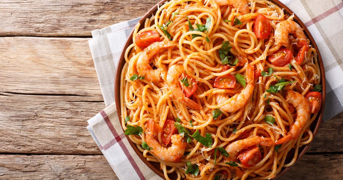 Recipe Spicy Shrimp Spaghetti, Authentic Italian Recipe - The Recipes Club