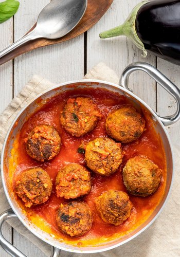 Recipe Eggplant Meatballs in Tomato Sauce