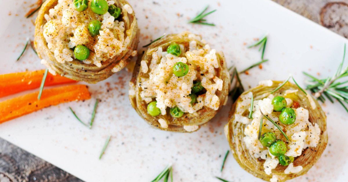 Recipe Mediterranean Rice-Stuffed Artichokes - The Recipes Club