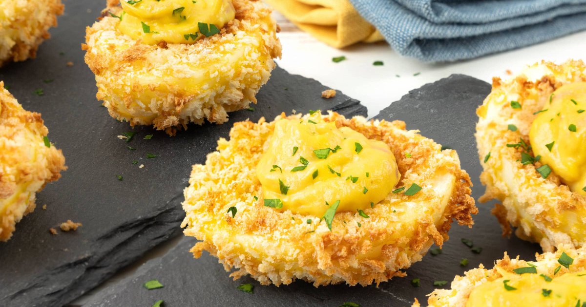 Recipe Air Fryer Stuffed Eggs - The Recipes Club