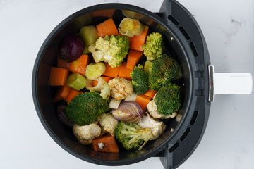 Cooked winter vegetables ready to serve