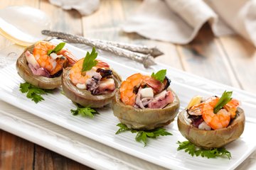 Recipe Artichoke Cups with Seafood Salad