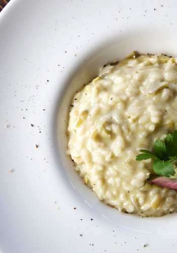Recipe Artichoke Risotto with Cheese Fondue