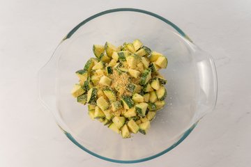 Making Baked Breadcrumb Zucchini, step 3