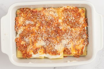 Making the baked lasagna bundles, step 20