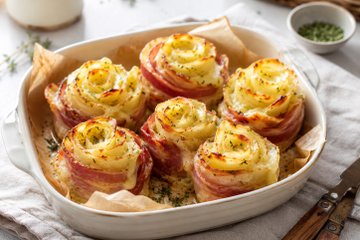 Recipe Baked Potato and Bacon Roses