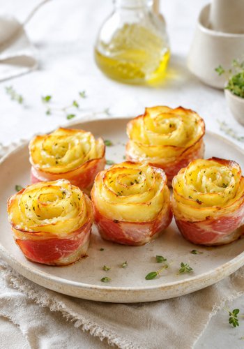 Recipe Baked Potato and Bacon Roses