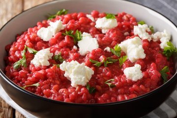 Recipe Beet Risotto with Goat Cheese Mousse