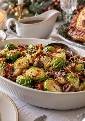 Recipe Brussels Sprouts with Chestnuts and Bacon