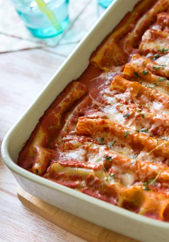 Recipe Cannelloni with Meat and Mushrooms