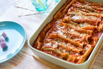 Recipe Cannelloni with Meat and Mushrooms