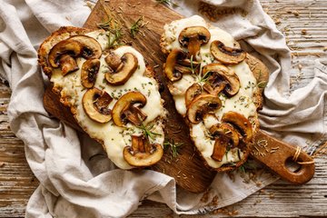 Recipe Cheese and Mushroom Bruschetta