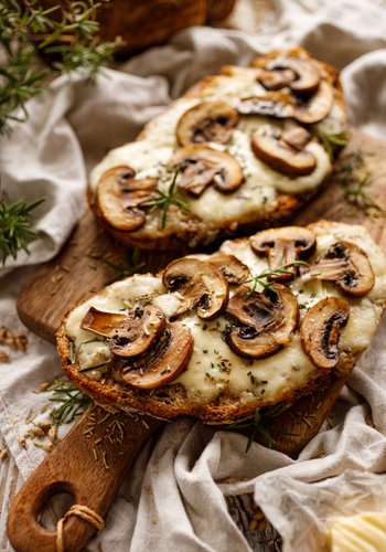 Recipe Cheese and Mushroom Bruschetta