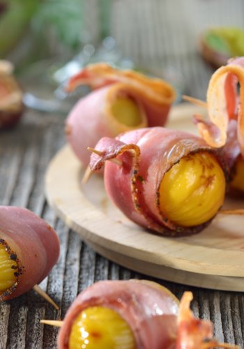 Recipe Chestnut and Bacon Bites