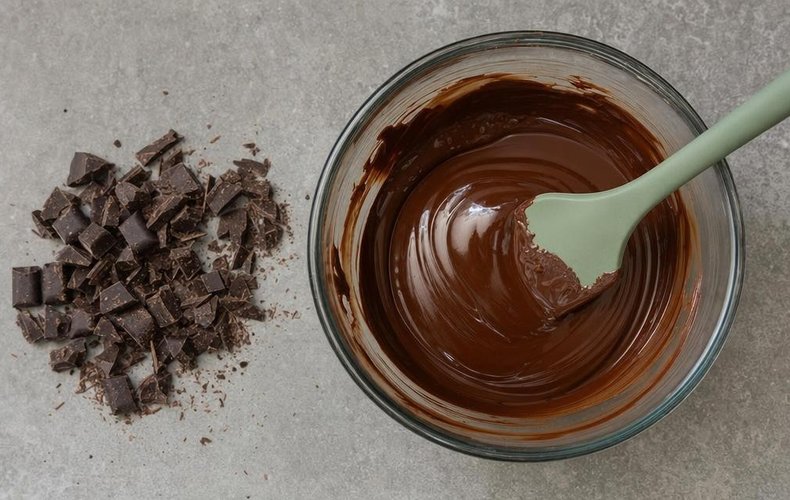 Chocolate Bark with Nuts and Berries, step 1: tempering the milk chocolate