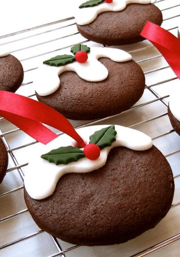 Recipe Chocolate Shortbread Cookie Ornaments