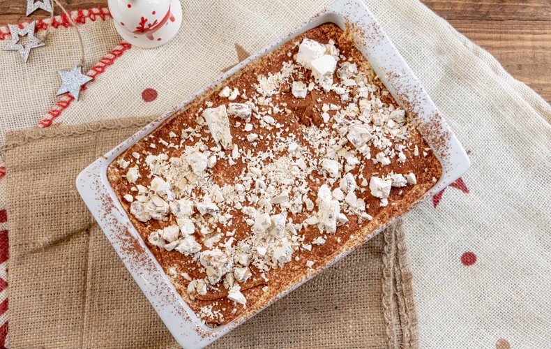 Christmas torrone tiramisu