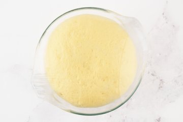 Cinnamon roll dough after rising