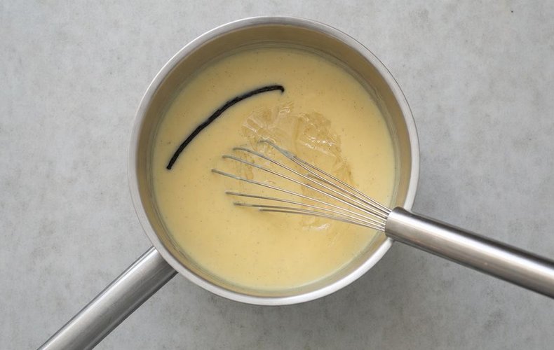 Classic Charlotte Royale, step 6: custard folded into whipped cream