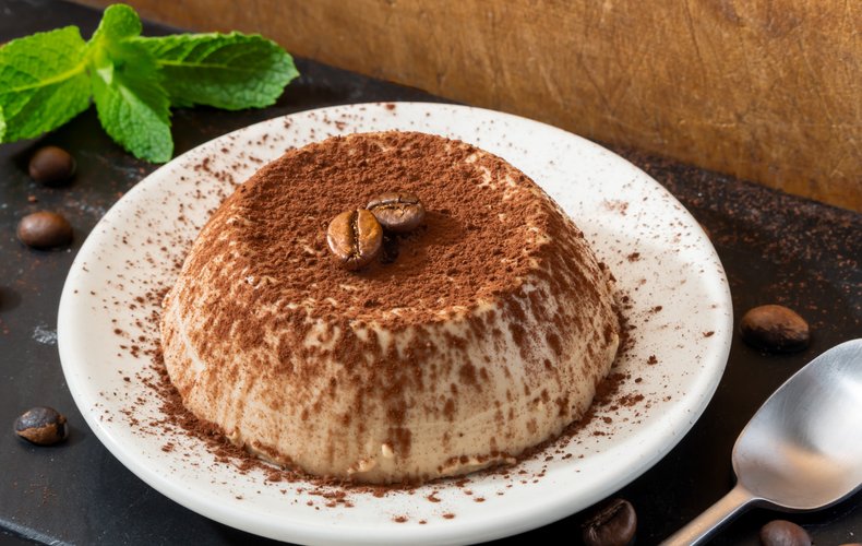 Individual coffee panna cottas
