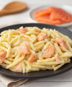 Recipe Four-Cheese Pasta with Salmon