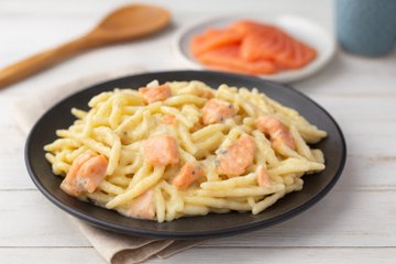 Recipe Four-Cheese Pasta with Salmon