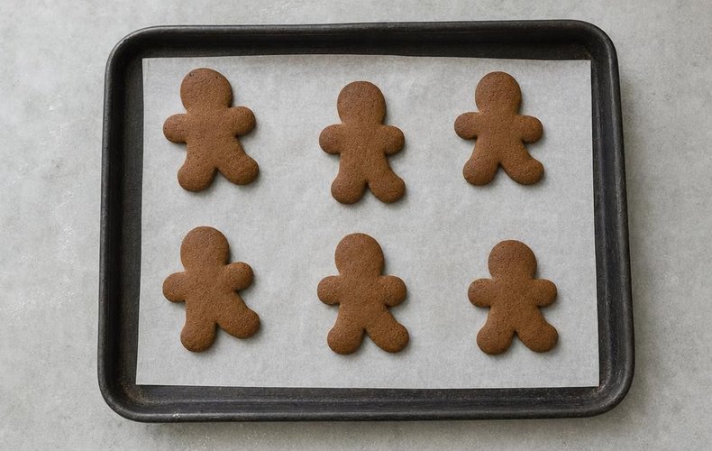 Gingerbread Cookies, step 3: the baked cookies cooling