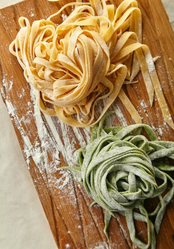 Recipe Homemade Paglia e Fieno Tagliatelle (Straw and Hay Pasta)